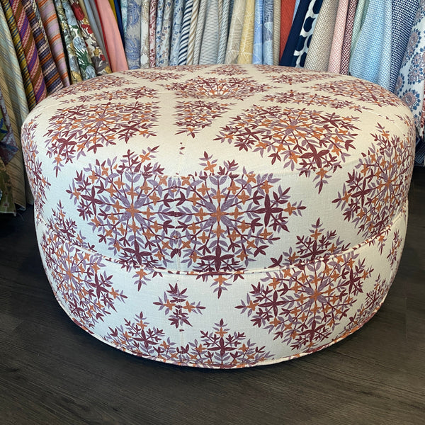 Elizabeth Round  Ottoman - Marika Meyer's Aster - Colorway 3