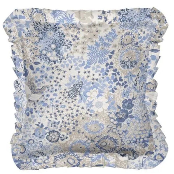 Ready-Made Pillow: 24" Rhinne - Mega Flora - Blue Palette