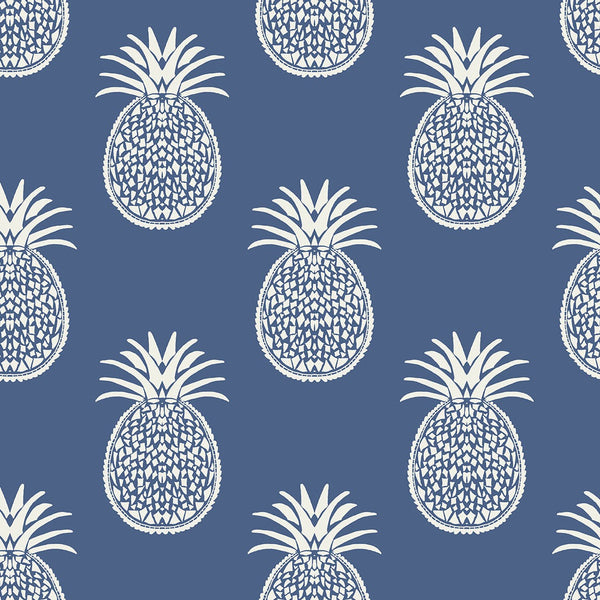 Anana I Wallpaper - Blush on Navy