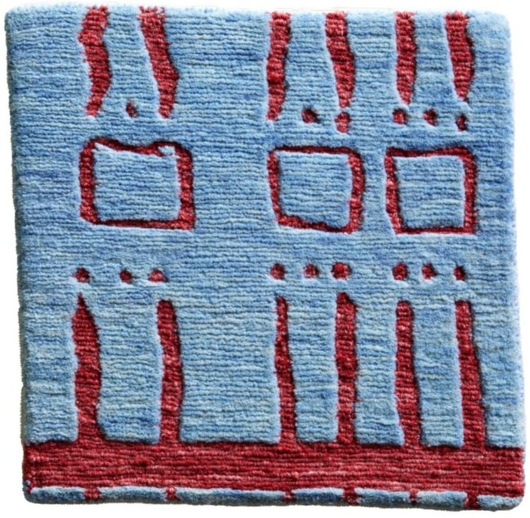 Marika Meyer Rug - Elliot / Blue & Tomato