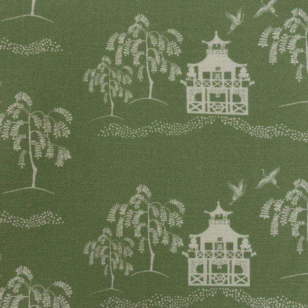 Fall Pagoda Textile - Moss Green