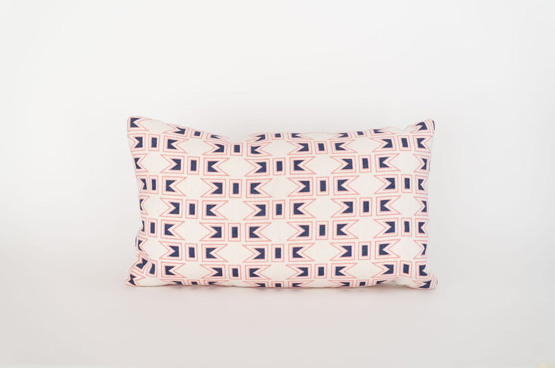 Deco Textile - Oyster & Salt Pink / Lapis Navy