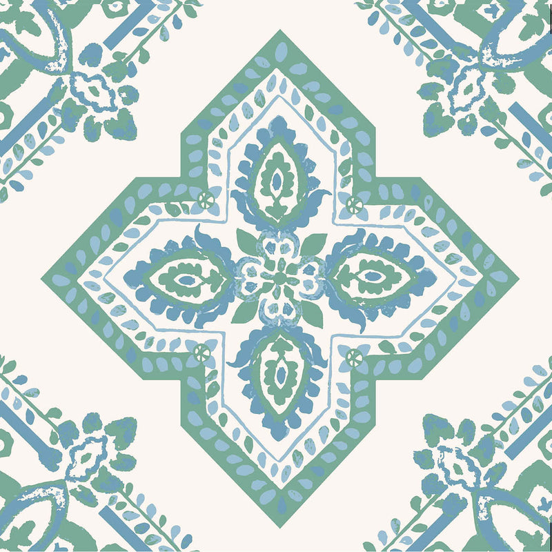 Medallion Wallpaper - Sea Green