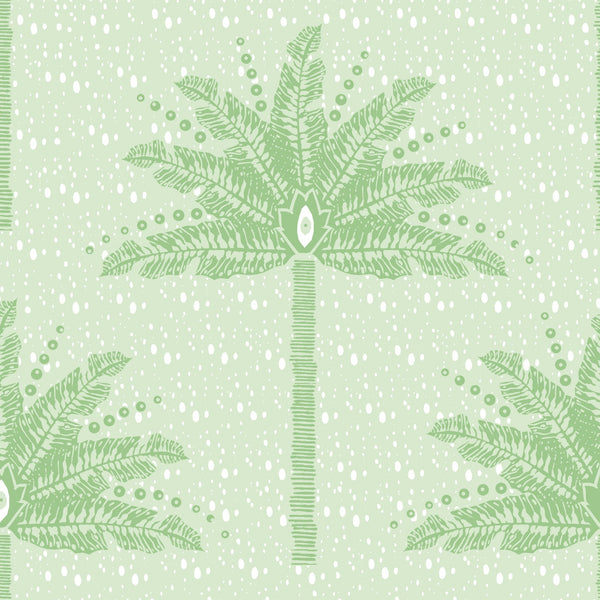 Palm Tree Wallpaper - Spring Green