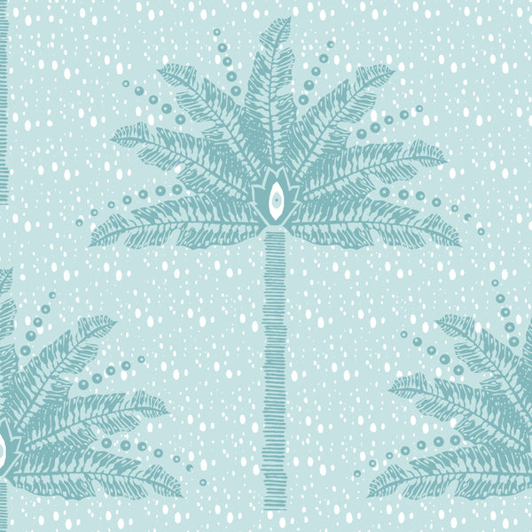 Palm Tree Wallpaper - Sea Glass