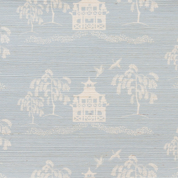 Spring Pagoda Grasscloth - Sky