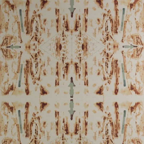 Sepia Grasscloth Wallpaper