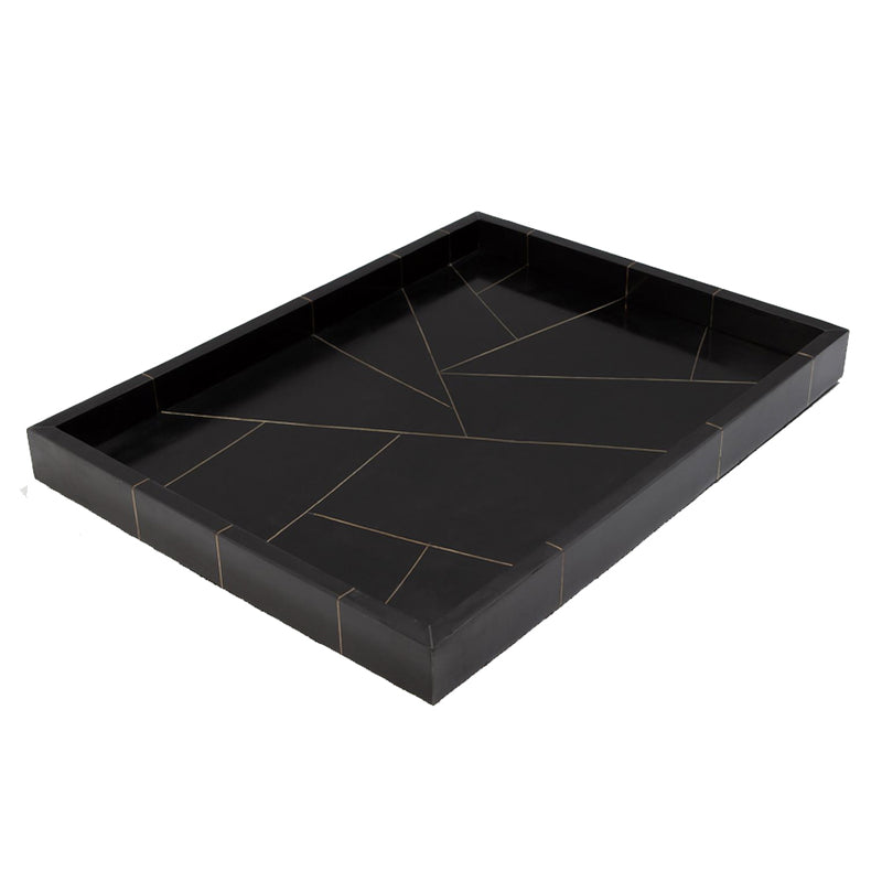 Hepburn Tray - Black/Brass Filet