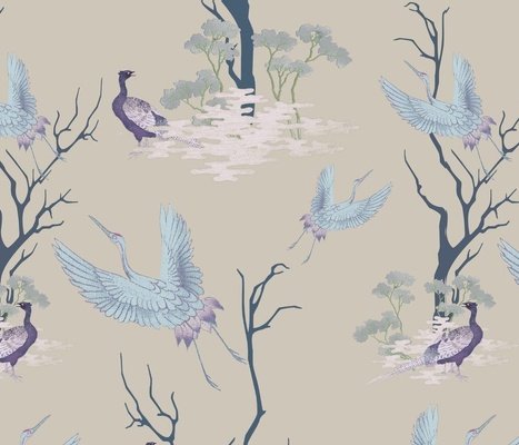 Tea Garden Wallpaper - Linen Essence