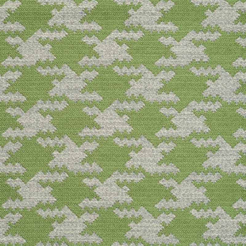 Grand Houndstooth Textile - Dove Fern