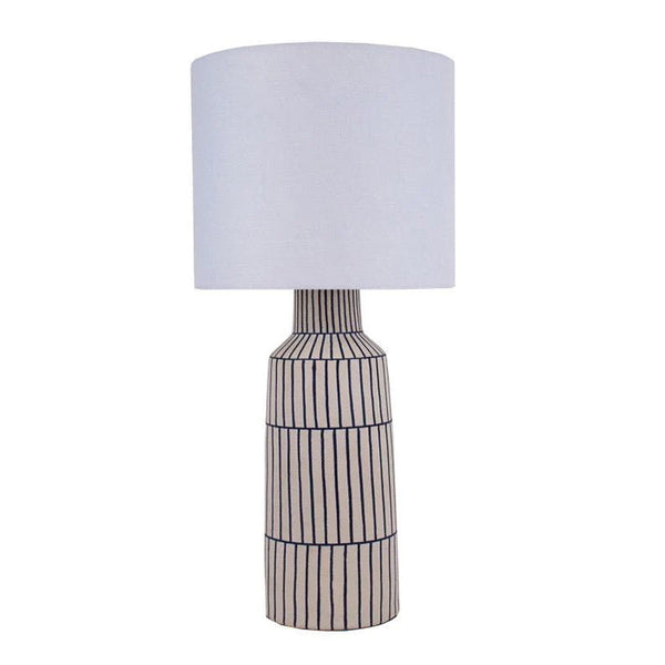 Evelyne Table Lamp - Blue/ White